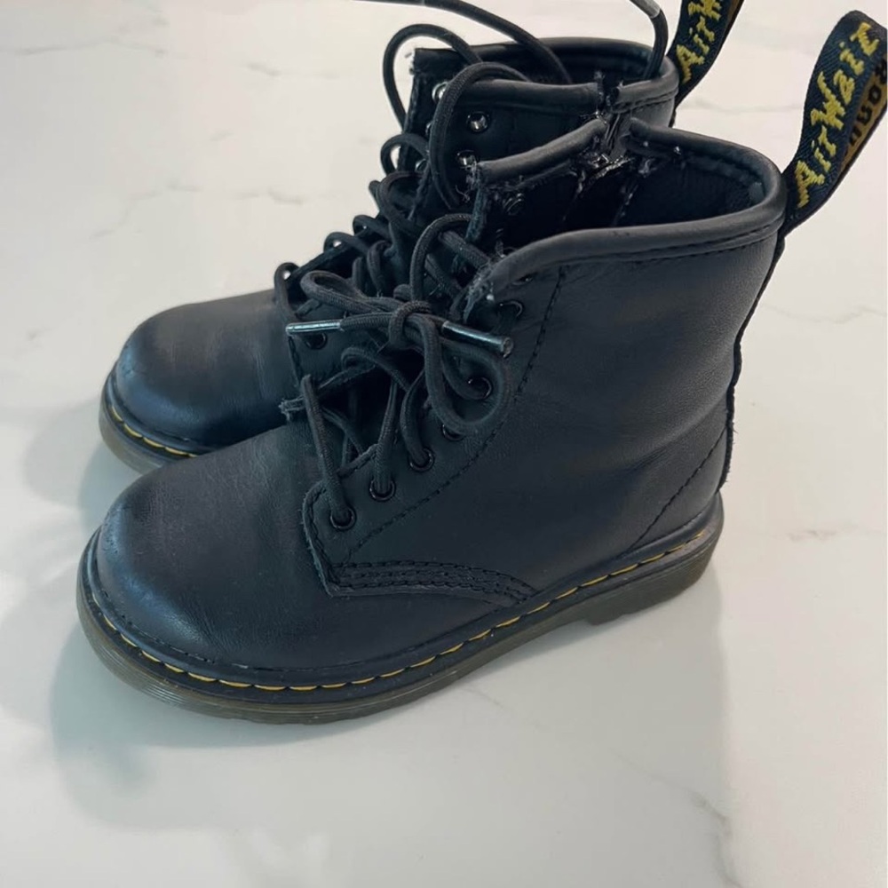 Dr. Martens Kids Black Lace-Up Boots